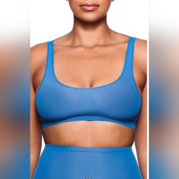 SKIMS JELLY SHEER SCOOP NECK BRALETTE/Ocean/ XXS - Picture 4 of 10
